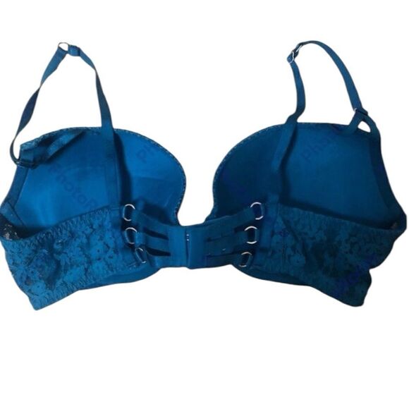Victoria’s SecrerTeal Blue Rhinestone Sparkly Bra 36C - Picture 3 of 5